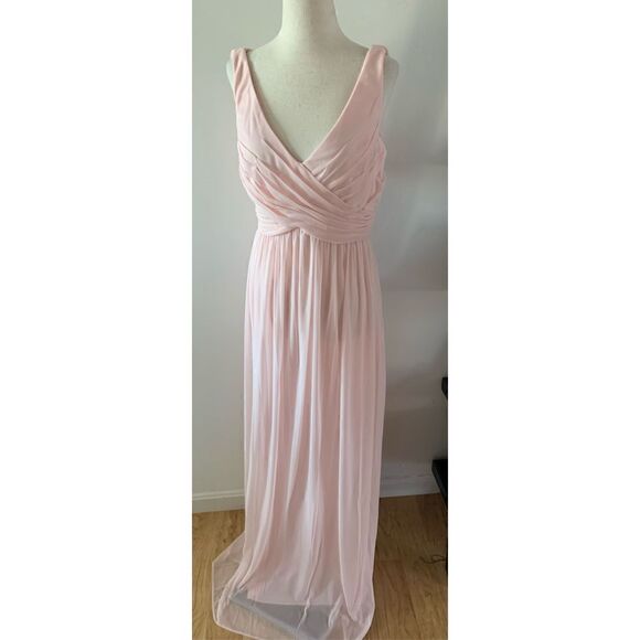 Celebrate db dress pink maxi dress size 14 bridesmaid made of honor - Picture 1 of 6